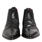 Black Chelsea Slip On Men Ankle Boots Shoes