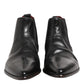 Black Chelsea Slip On Men Ankle Boots Shoes