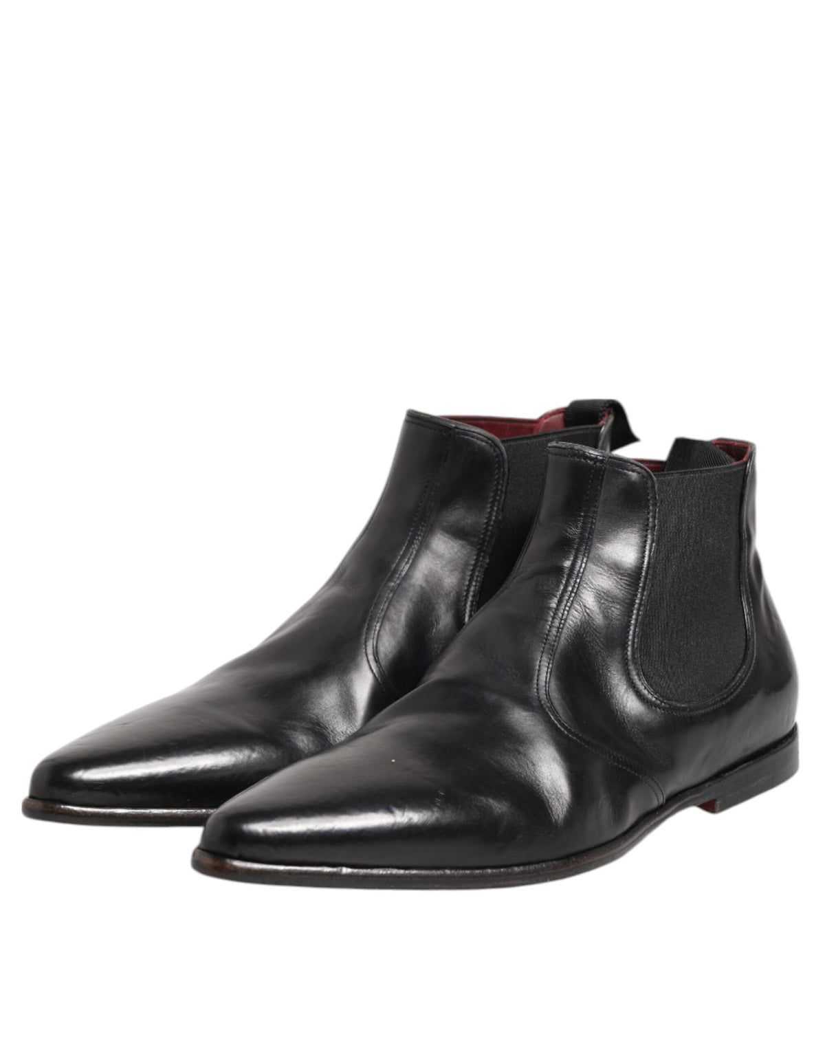 Black Chelsea Slip On Men Ankle Boots Shoes