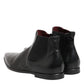 Black Chelsea Slip On Men Ankle Boots Shoes
