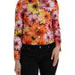 Multicolor Daisy Print Floral Fantasy Jacket