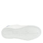 White Blue Leather Low Top Sneakers Shoes