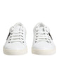 White Crown Bee Leather Low Top Sneakers Shoes