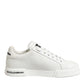 Black White Leather Portofino Sneaker Shoes