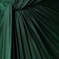 Dark Green Viscose Long Sleeve Midi Dress