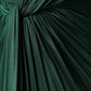 Dark Green Viscose Long Sleeve Midi Dress