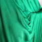 Dark Green Viscose Long Sleeve Midi Dress
