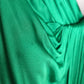 Dark Green Viscose Long Sleeve Midi Dress