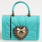 Turquoise Silicone Devotion Heart Cover Bag Airpods Case
