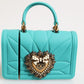 Turquoise Silicone Devotion Heart Cover Bag Airpods Case