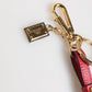 Red Yellow Mini Espadrille Style Charm Keychain Keyring
