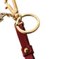 Red Yellow Mini Espadrille Style Charm Keychain Keyring