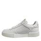 White Miami Leather Low Top Sneakers Shoes