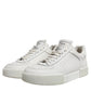 White Miami Leather Low Top Sneakers Shoes