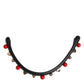 Black Embellished Leather Bag Handle Women Shoulder Strap