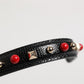 Black Embellished Leather Bag Handle Women Shoulder Strap
