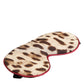 Brown Leopard Print Silk Women Accessory Sleep Eye Mask