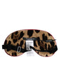 Brown Leopard Print Silk Women Accessory Sleep Eye Mask