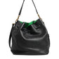 Black Leather Shoulder Crossbody Bucket Women Borse Bag