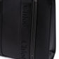 Black Woody Embroidered Logo Leather Medium Tote Bag