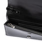 Black GT patent leather bag with chain