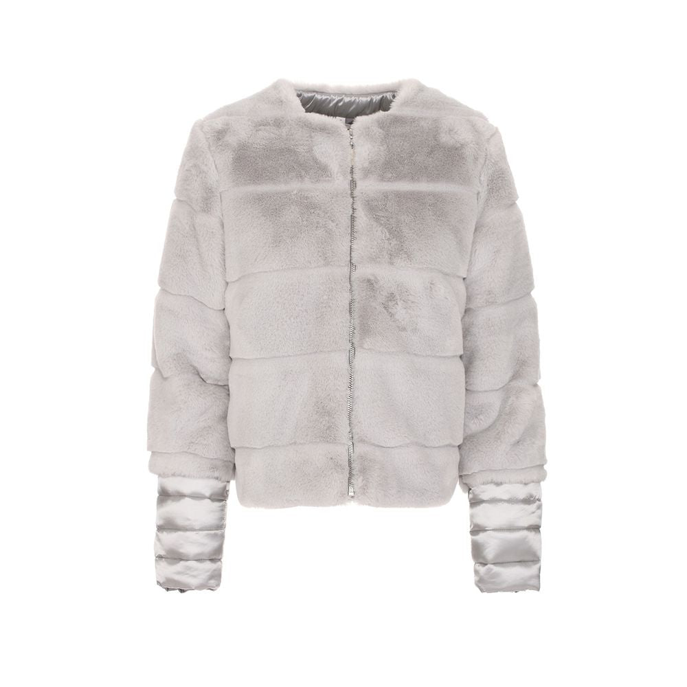 Gray Polyester Jackets & Coat