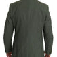 Green Linen Blazer One Piece Single Breasted Jacket