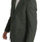 Green Linen Blazer One Piece Single Breasted Jacket
