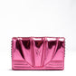 Metal Pink GT patent leather bag with chain