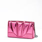 Metal Pink GT patent leather bag with chain
