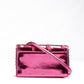 Metal Pink GT patent leather bag with chain