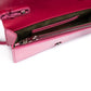 Metal Pink GT patent leather bag with chain