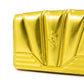 Metal Yellow GT patent leather bag with chain