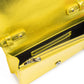 Metal Yellow GT patent leather bag with chain
