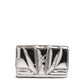 Metal Silver GT patent leather bag with chain