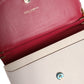 White Floral Leather Wallet Crossbody Gold Chain Bag