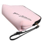 Pink Solid Nylon DG Logo Print Clutch Zip Borse Pouch Bag