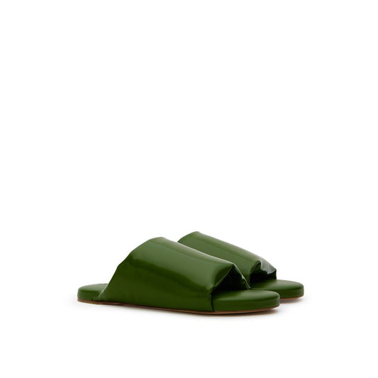 Green Leather Slipper