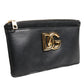 Black Calfskin Leather DG Logo Women Card Holder Wallet