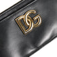 Black Calfskin Leather DG Logo Women Card Holder Wallet