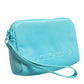 Light Blue Solid Logo Clutch Sunglasses Holder Pouch Bag