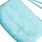 Light Blue Solid Logo Clutch Sunglasses Holder Pouch Bag