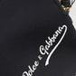 Black Solid Nylon DG LogoPrint Clutch Zip Borse Pouch Bag