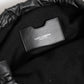 Black Cashmere Knitted Leather Shoulder Women Borse Bag