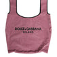 Pink Cotton Velvet DG MILANO Shoulder Shopping Borse Bag