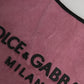 Pink Cotton Velvet DG MILANO Shoulder Shopping Borse Bag