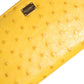 Yellow Leather Logo Plaque Zip Around Continental Wallet