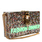 Multicolor PurseBox Fashion Sinner Glitter Crossbody Bag