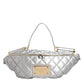 Silver Quilted Filled Crossbody Shoulder Bag SICILY Bag