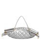 Silver Quilted Filled Crossbody Shoulder Bag SICILY Bag